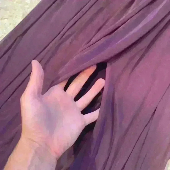 Purple David’s bridal bridesmaids dress - Picture 3 of 4